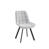 4PCS Neo Softy Light Grey Fabric Dining Chairs V195-NEOSOFTY-LGRY