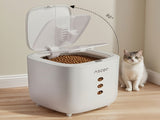 20LB Sealed Pet Food Storage Container Heavy-Duty Square PP Dispenser with Flip Lid, Easy to V1102-CWXSP002