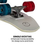 Kryptonics 23-inch Mini Fat Cruiser Board Skateboard - Liberty Blue BS-165602