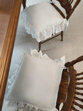 Farmhouse Indoor Chair Cushions for Dining Non-Slip Rocking Chair Cushions with Zipper Ruffled V1188-ZC-DP-236