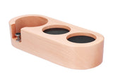 3Hole Coffee Portafilter Holder Wooden Tamper Stand Coffee Tamping Station with NonSlip Mat V1294-YM0901-3118210215711