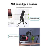 Gaming USB Microphone Noise Cancellation Condenser Mic for Pc Podcast Microphone with Boom Bracket C V1369-AZ3-W-08210