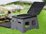 Portable Folding Toilet for Camping and Travel Grey V1308-DSZKI-207