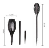 Solar Torch Light with Flickering Flame for Decorations Solar Lights Outdoor for V1107-124-92340-BLK-12PACK