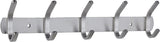 Wardrobe hooks - 5 hooks Stainless steel - Hook strip - Clothes hooks - For, wardrobe rail, V1188-NK-BOL-88