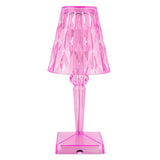 LED Crystal Table Lamp Transparent Prism Dimmable Desk Lamp USB Charging Indoor LightingPink V1294-YM0901-3119210122318
