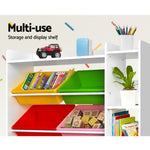 Keezi Kids Toy Box 8 Bins Bookshelf Storage Rack Organiser Toy Display FURNI-E-TOY200-8BIN-WH