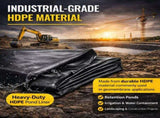 Heavy Duty 0.5mm HDPE Pond Liner Waterproof Sheet 4.5m x 3m for Garden & Fish Ponds V324-PDLINER45X3