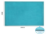 Marlow Coral Velvet Area Rugs Large Mat 180x200cm Blue FR2045-180X200-BL