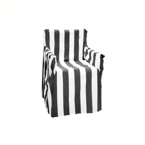 Rans Alfresco 100% Cotton Director Chair Cover - Striped Black V442-RAN-COUCHC-DIRECTORSTRIPED-BLACK-SH