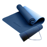 Powertrain TPE Yoga Exercise Mat Home Gym Pilates Fitness 8mm Thick in Dark Blue YM-TPE-DHG-DBU