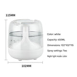 White 650ML USB Mini Humidifier with Aromatherapy Function, Cool Mist Air Humidifier for Bedroom, V888-ELOSUNG53434