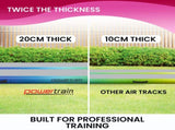 Powertrain Airtrack 20cm Thick 4m x 1m Inflatable Gymnastics Tumbling Mat Air Track - Rainbow IFM-0401-RB