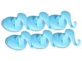 6PCS Strong Vacuum Wall Hook Towel Hook Plastic Self Adhesive Suction Cup for Kitchen Bathroom Blue V1294-YM0714-3117210191213