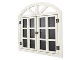 Hanging Chalkboard Sign Wooden Erasable Window Frame Shaped Hanging Message Board for Coffee Shop V1294-YM0901-3115250098512