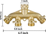 Brass Garden Hose Splitter Brass Garden Hose End Caps V1258-DP02-C-189