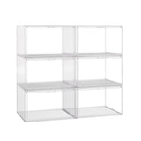 Stacked 6Pc Shoe Box Storage Display Stackable SHOEBOX1006-6PC