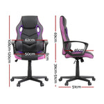 Artiss Gaming Office Chair Computer Chairs Purple OCHAIR-H-GAME-PE