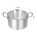 SOGA Dual Burners Cooktop Stove, 14L Stainless Steel Stockpot and 28cm Induction Casserole ECOOKTDBL-STOCKPOT14L-CASL4226