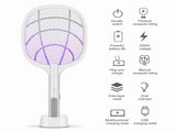 2 in 1 Electronic Swatter USB Charging 3.7V 1200mAh Fly Swatter for Home Living Room V1294-YM0901-H33606