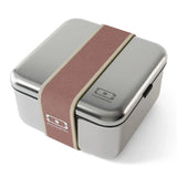 Monbento Mb Sense L The Microwave-Safe Metal Lunch Box - Pink Moka V398-MO-82270067