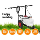 Giantz Weed Sprayer 100L Trailer 1.5M Boom Garden Spray SPRAYER-CART-100L-AB