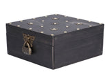 Treasure Props Storage Box with Password Lock Retro Wooden Storage Box for Home Living Room V1294-YM0523-3115210208511