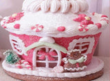 Decorative gingerbread house Christmas decoration for the Christmas tree with a castle candy V1263-JX-1767