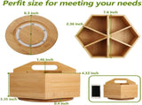Hexagonal Bamboo Pencil Holder 360 Degree Rotating V1237-ZY-818-047