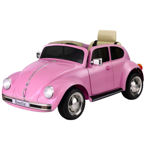 Kids Ride On Car Licensed Volkswagen Beetle Electric Toys Horn Remote 6V Pink RCAR-LS-VOLK-BEETLE-PK