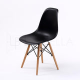 4X Retro Dining Cafe Chair DSW BLACK V274-FT-PP623-BK4