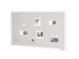 48"x36" White Cork Board with Linen Surface Stylish Wall-Mounted Bulletin Board for Home, School, V952-RMB48X36WBSMBDAIDV0