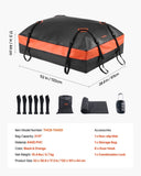 VEVOR Car Rooftop Cargo Carrier Bag 21 Cubic Feet Roof Cargo Carrier 840D PVC V952-CDHBTX20LFYCKB502V0