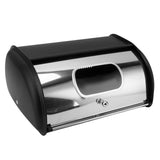 Bread Bin Bread Box Bread Holder Storage Container With Small Window for Kitchen Countertop Black V1294-YM0703-3117230095611