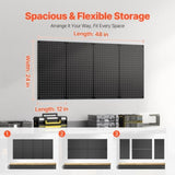 VEVOR Metal Pegboard Panels 609.6 x 304.8 mm 4 Panels Wall Organizer for Home V952-GJGBHSJS2412FGKT2V0
