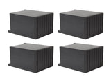 4PCS Sofa Risers Square 4in Porose Bed Lifts Furniture Risers for Fixing Small Pointy Feet Black V1294-YM0716-3117220169111