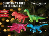 Christabelle 4 Dinosaur Christmas Ornaments Assorted Novelty Figures 15cm Xmas Tree Decorations 112_SHD2014