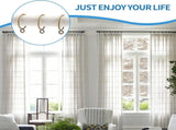 44 Pack Curtain Rings with Eyelets, Metal Drapery for Pinch Pleat Curtains, Drape Ring 1.5 Inch I D, V1259-DP01-A-4349
