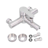 G1/2 Stainless Steel Brushed Bathtub Faucet Cold Hot Water Mixing Valve Triple Shower Faucet V1294-YM0901-3111210292011
