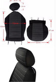Universal Front Car Seat Covers for Driver and Passenger Seats, Protective Stylish Covers for Cars, V1189-LC-QP-00836