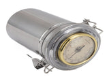 Cigar Jar Stainless Steel Silicone Ring with Hygrometer Waterproof Sealed Storage Jar for Home V1294-YM0626-3118220331214