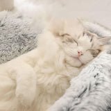 Cozy Cocoon Pet Bed - Plush Winter Nook for Dogs & Cats, Easy to Clean, Removable Washable Non Slip V1366-AZ2-W-11547