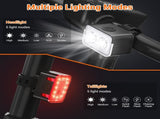 Bike light - IPX6 waterproof - Front and rear light - Rechargeable - Type-C charging port - 56 V1259-DP01-BO-35