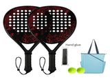 Padel Racket Carbon Fiber Lightweight Control EVA Core Comfort Grip for Beginner & Intermediate V1232-WQP004