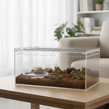Reptile Terrarium Enclosure, 11.8" x 7.9" x 5.9" Acrylic Tarantula Breeding Box, Transparent Jumping V1369-AZ3-W-08685
