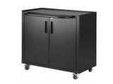 Giantz Rolling Tool Cabinet Heavy-Duty Storage Cabinet Adjustable Shelf Black TC-ROL-2D-BK