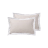 Accessorize Pair of White/Natural Tailored Hotel Deluxe Cotton Standard Pillowcases V442-HIN-PILLOWC-HOTELTAILORED-WHITENATURAL-ST