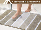 Bathroom Rugs,Ultra Soft Absorbent Bath Mat,Beige Non-Slip TPR Backing Stays in Place, Machine V1107-113-91831-BEI4