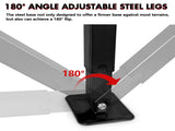 X-BULL Drop Down Legs 440MM- 560MM Trailer Steel Legs Caravan Corner 1200LBS Black V211-AUEB-CL001