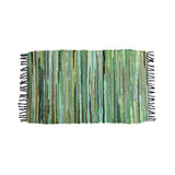 Tonal Chindi Cotton Handmade Floor Mat with Tassels 70 x 120 cm Green V442-BZO-FLOORR-TONALCHINDI-GREEN-RE